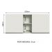 Armário de Cozinha Aéreo 150 cm 2 Portas e 2 Nichos Branco Glamy Madesa