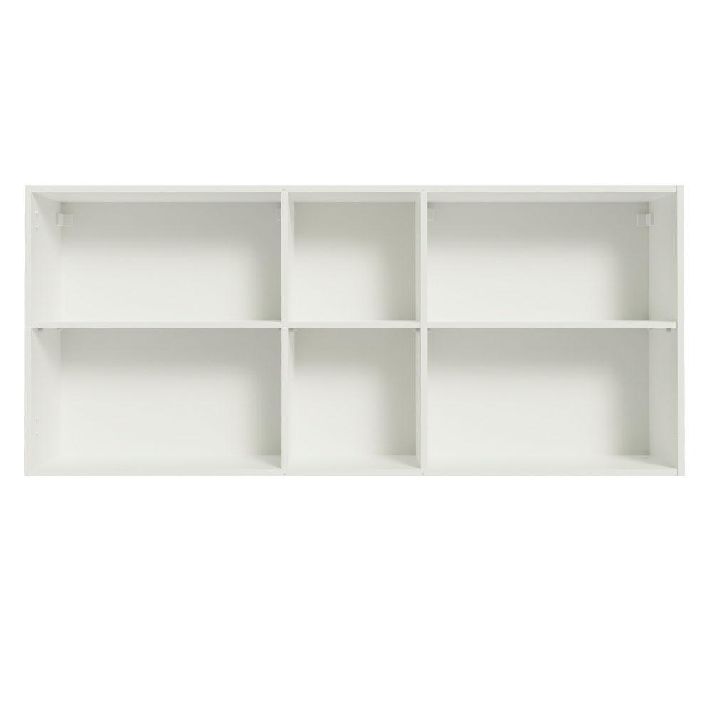 Armário de Cozinha Aéreo 150 cm 2 Portas e 2 Nichos Branco Glamy Madesa