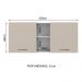 Armário de Cozinha Aéreo 150 cm 2 Portas e 2 Nichos Branco/Crema Agata Madesa