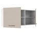 Armário de Cozinha Aéreo 150 cm 2 Portas e 2 Nichos Branco/Crema Agata Madesa