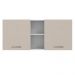 Armário de Cozinha Aéreo 150 cm 2 Portas e 2 Nichos Branco/Crema Agata Madesa