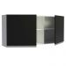 Armário de Cozinha Aéreo 150 cm 2 Portas e 2 Nichos Branco/Preto Glamy Madesa