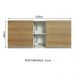 Armário de Cozinha Aéreo 150 cm 2 Portas e 2 Nichos Branco/Rustic Glamy Madesa