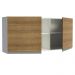 Armário de Cozinha Aéreo 150 cm 2 Portas e 2 Nichos Branco/Rustic Glamy Madesa