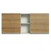 Armário de Cozinha Aéreo 150 cm 2 Portas e 2 Nichos Branco/Rustic Glamy Madesa