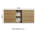 Armário de Cozinha Aéreo 150 cm 2 Portas e 2 Nichos Rustic Glamy Madesa