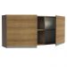 Armário de Cozinha Aéreo 150 cm 2 Portas e 2 Nichos Rustic Glamy Madesa