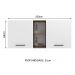 Armário de Cozinha Aéreo 150 cm 2 Portas e 2 Nichos Rustic/Branco Agata Madesa