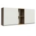 Armário de Cozinha Aéreo 150 cm 2 Portas e 2 Nichos Rustic/Branco Glamy Madesa
