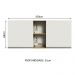 Armário de Cozinha Aéreo 150 cm 2 Portas e 2 Nichos Rustic/Branco Glamy Madesa