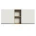 Armário de Cozinha Aéreo 150 cm 2 Portas e 2 Nichos Rustic/Branco Glamy Madesa