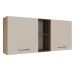 Armário de Cozinha Aéreo 150 cm 2 Portas e 2 Nichos Rustic/Crema Agata Madesa