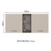 Armário de Cozinha Aéreo 150 cm 2 Portas e 2 Nichos Rustic/Crema Agata Madesa