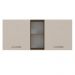 Armário de Cozinha Aéreo 150 cm 2 Portas e 2 Nichos Rustic/Crema Agata Madesa