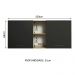 Armário de Cozinha Aéreo 150 cm 2 Portas e 2 Nichos Rustic/Preto Agata Madesa