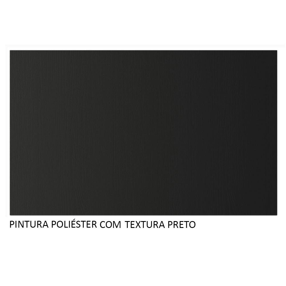 Armário de Cozinha Aéreo 2 Portas de Correr de Vidro Reflex Preto Reims Madesa