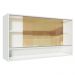 Armário de Cozinha Aéreo 2 Portas de Correr de Vidro Reflex e 1 Nicho Branco Glamy Madesa