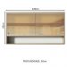Armário de Cozinha Aéreo 2 Portas de Correr de Vidro Reflex e 1 Nicho Rustic Glamy Madesa