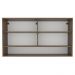 Armário de Cozinha Aéreo 2 Portas de Correr de Vidro Reflex e 1 Nicho Rustic Glamy Madesa