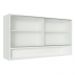 Armário de Cozinha Aéreo 2 Portas de Correr de Vidro e 1 Nicho Branco Glamy Madesa