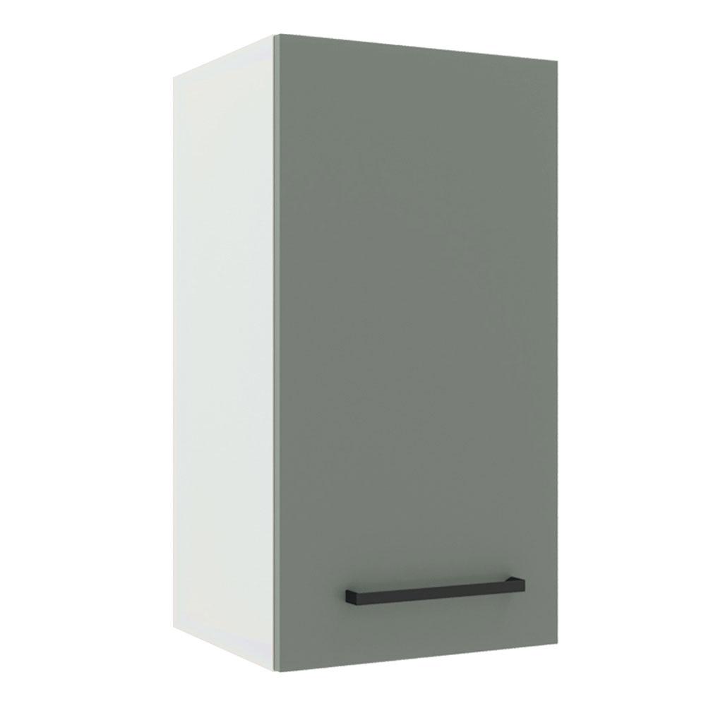 Armário de Cozinha Aéreo 35 cm 1 Porta Branco/Cinza Agata Madesa