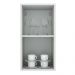 Armário de Cozinha Aéreo 35 cm 1 Porta Branco/Cinza Agata Madesa