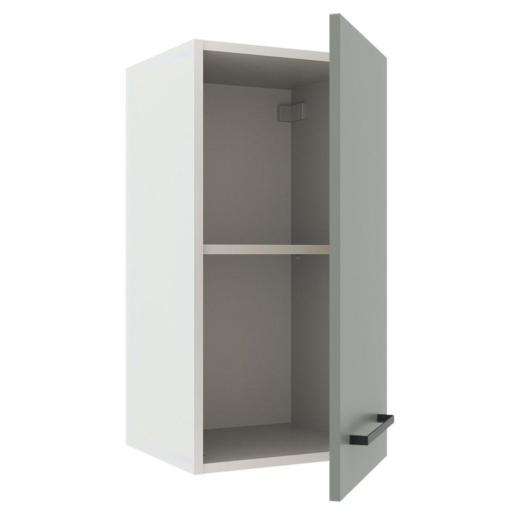 Armário de Cozinha Aéreo 35 cm 1 Porta Branco/Cinza Agata Madesa