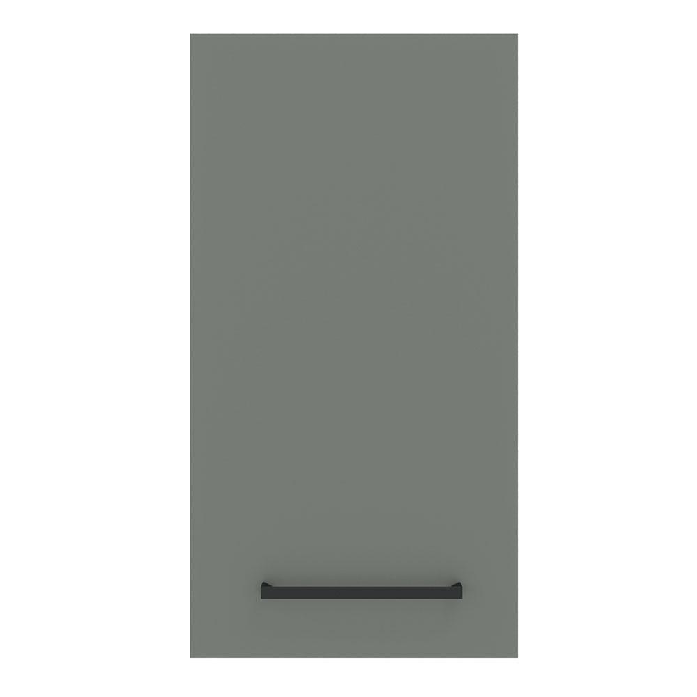 Armário de Cozinha Aéreo 35 cm 1 Porta Branco/Cinza Agata Madesa