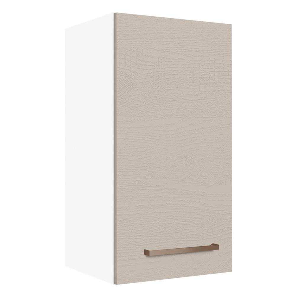 Armário de Cozinha Aéreo 35 cm 1 Porta Branco/Crema Agata Madesa