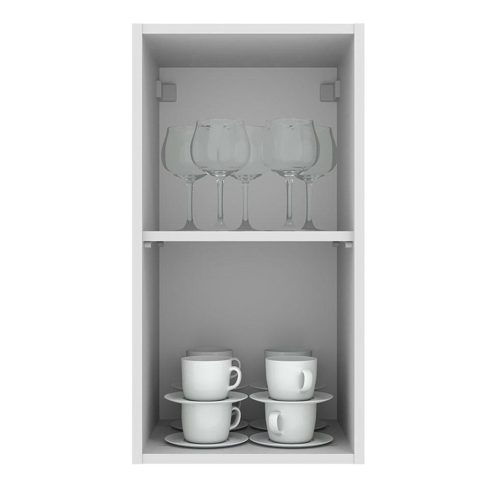 Armário de Cozinha Aéreo 35 cm 1 Porta Branco/Crema Agata Madesa