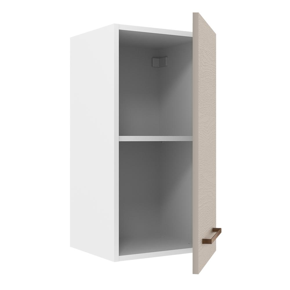 Armário de Cozinha Aéreo 35 cm 1 Porta Branco/Crema Agata Madesa