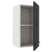 Armário de Cozinha Aéreo 35 cm 1 Porta Branco/Preto Agata Madesa