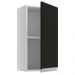 Armário de Cozinha Aéreo 35 cm 1 Porta Branco/Preto Glamy Madesa
