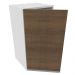 Armário de Cozinha Aéreo 35 cm 1 Porta Branco/Rustic Glamy Madesa
