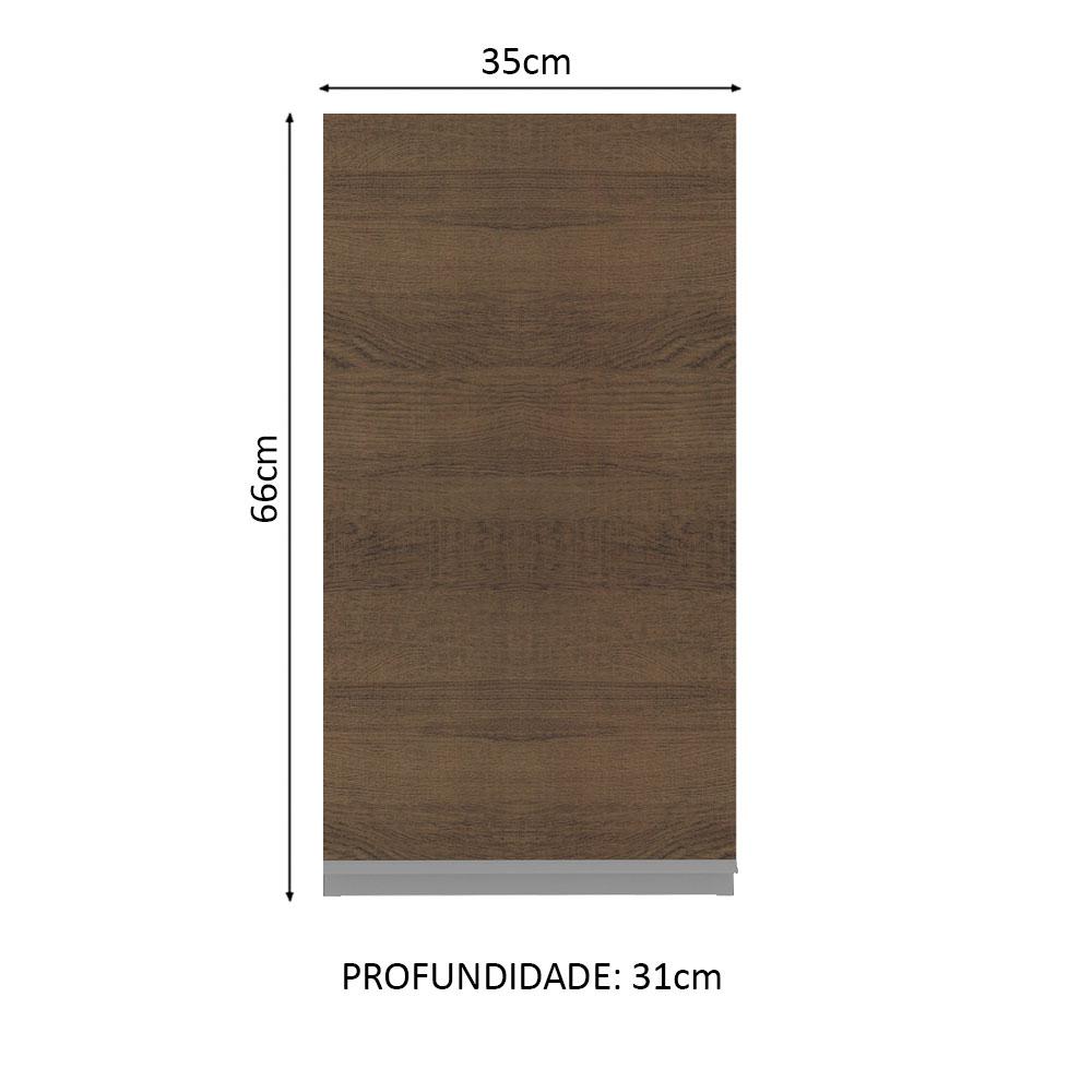Armário de Cozinha Aéreo 35 cm 1 Porta Rustic Glamy Madesa