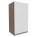 Armário de Cozinha Aéreo 35 cm 1 Porta Rustic/Branco Glamy Madesa