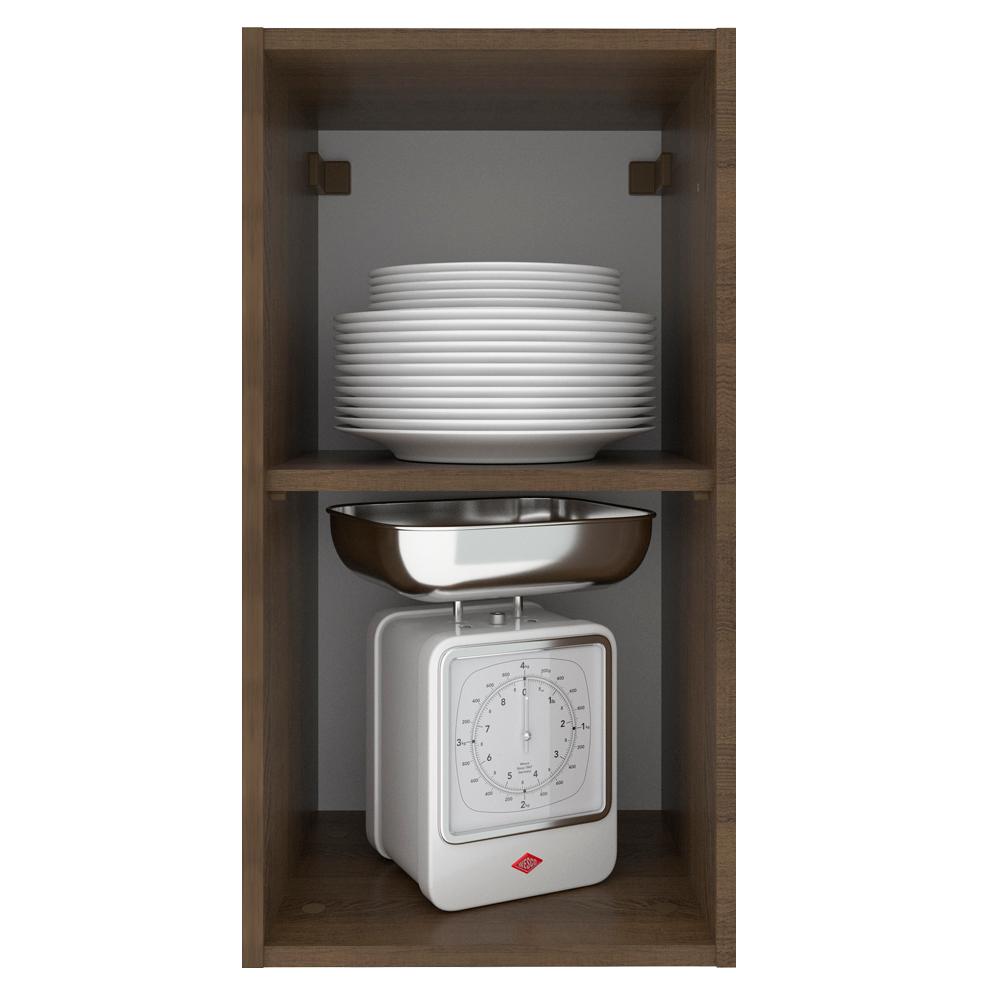 Armário de Cozinha Aéreo 35 cm 1 Porta Rustic/Branco Glamy Madesa