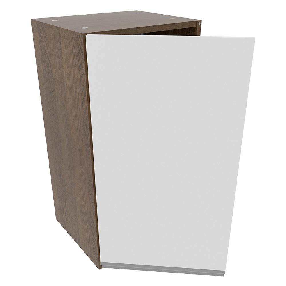 Armário de Cozinha Aéreo 35 cm 1 Porta Rustic/Branco Glamy Madesa