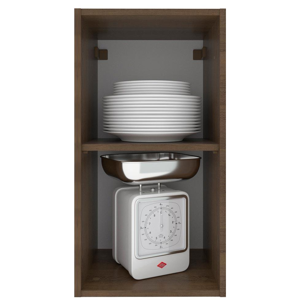 Armário de Cozinha Aéreo 35 cm 1 Porta Rustic/Cinza Agata Madesa