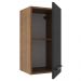 Armário de Cozinha Aéreo 35 cm 1 Porta Rustic/Preto Agata Madesa
