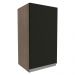 Armário de Cozinha Aéreo 35 cm 1 Porta Rustic/Preto Glamy Madesa