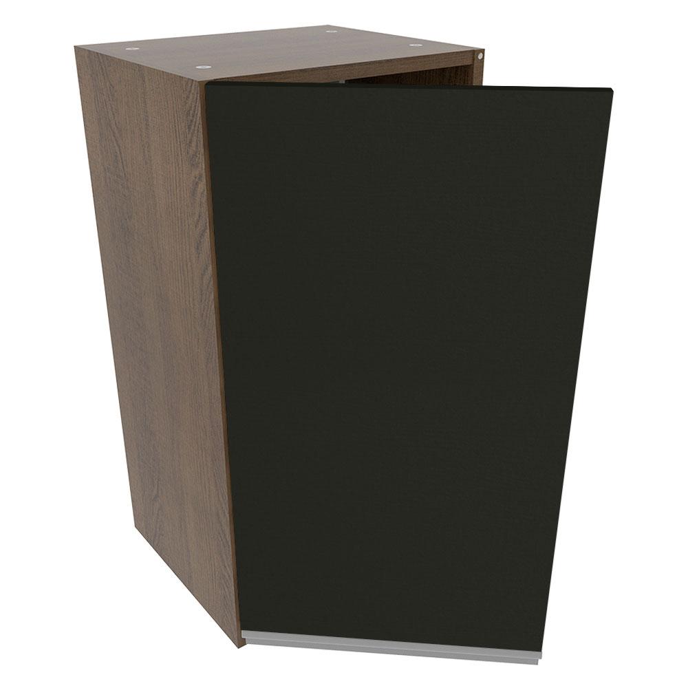 Armário de Cozinha Aéreo 35 cm 1 Porta Rustic/Preto Glamy Madesa