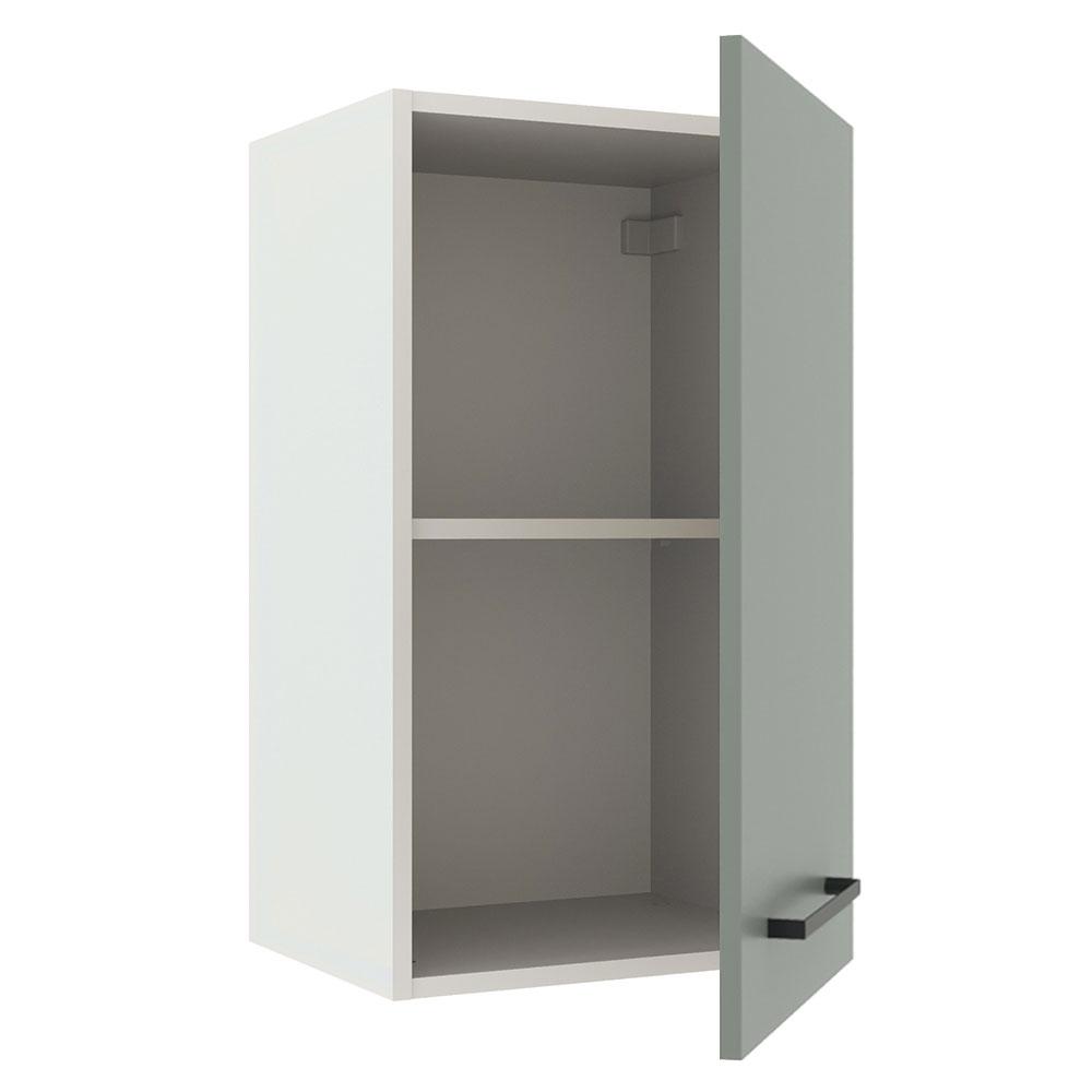 Armário de Cozinha Aéreo 40 cm 1 Porta Branco/Cinza Agata Madesa