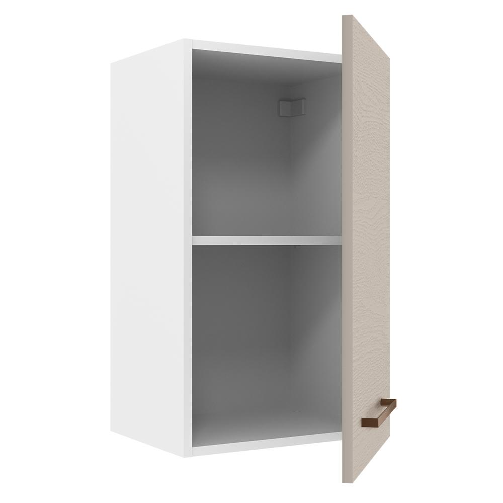 Armário de Cozinha Aéreo 40 cm 1 Porta Branco/Crema Agata Madesa