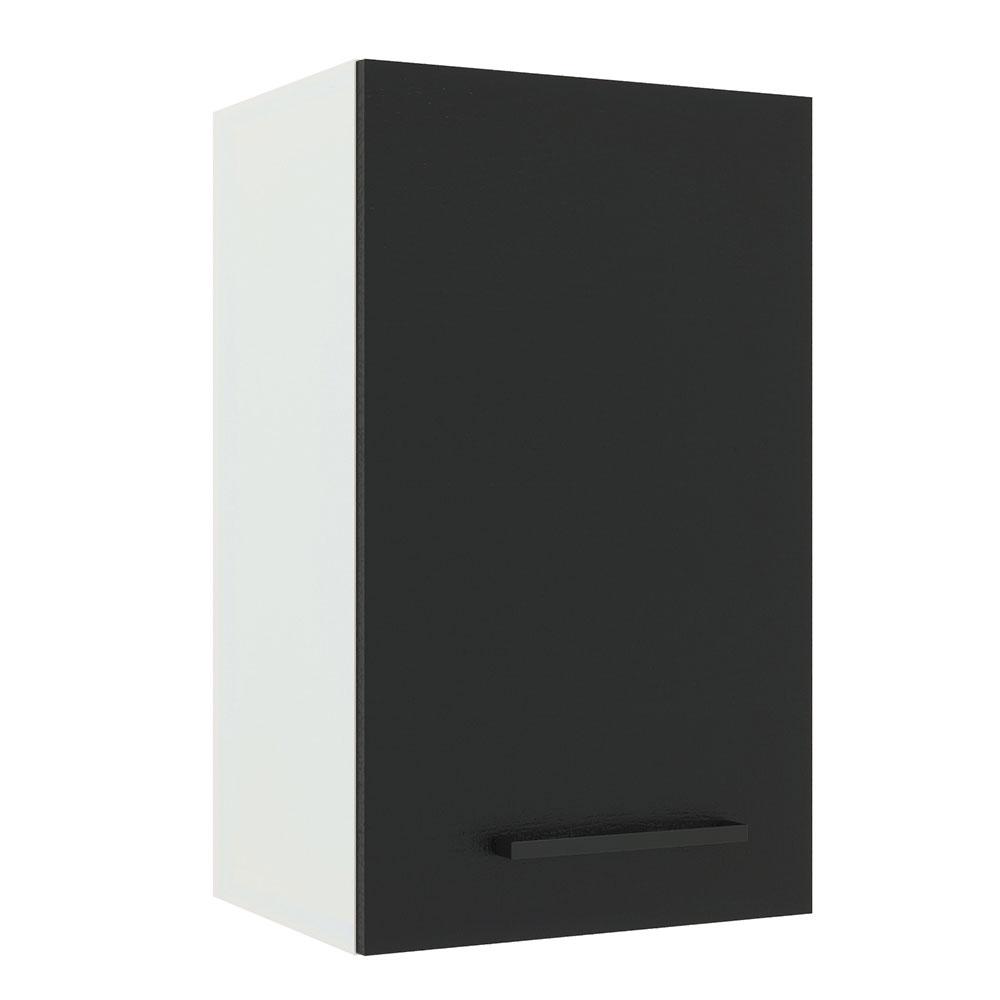 Armário de Cozinha Aéreo 40 cm 1 Porta Branco/Preto Agata Madesa