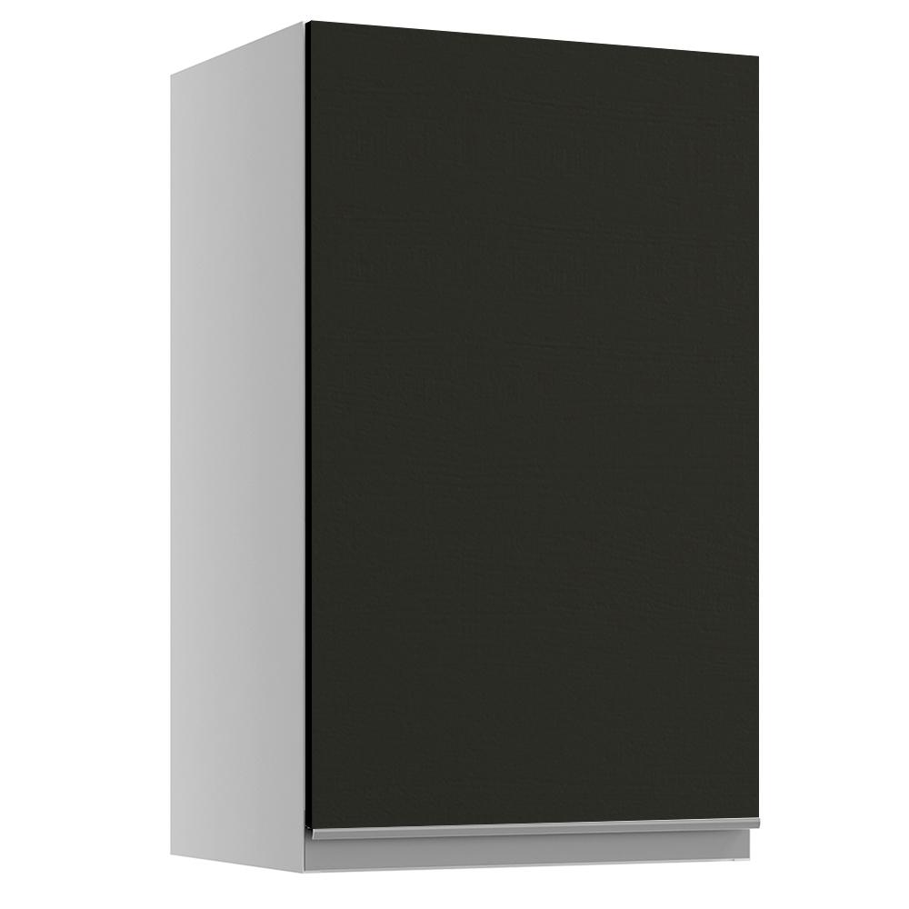 Armário de Cozinha Aéreo 40 cm 1 Porta Branco/Preto Glamy Madesa