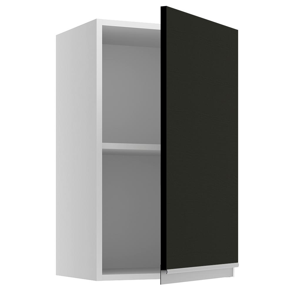 Armário de Cozinha Aéreo 40 cm 1 Porta Branco/Preto Glamy Madesa