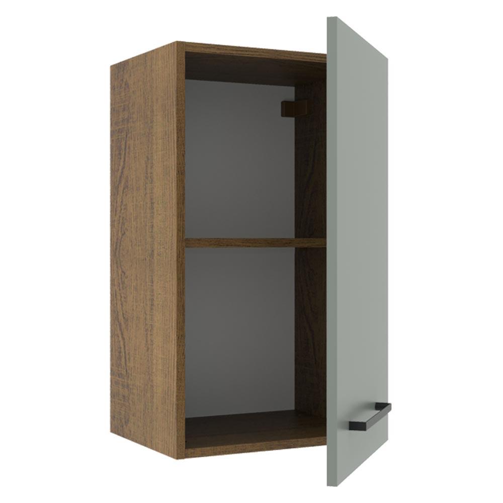 Armário de Cozinha Aéreo 40 cm 1 Porta Rustic/Cinza Agata Madesa