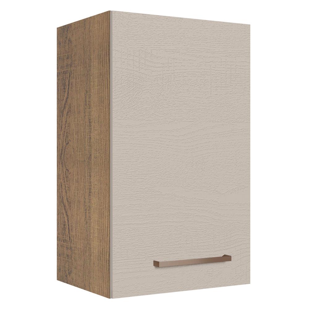 Armário de Cozinha Aéreo 40 cm 1 Porta Rustic/Crema Agata Madesa