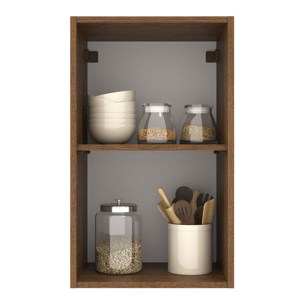 Armário de Cozinha Aéreo 40 cm 1 Porta Rustic/Crema Agata Madesa
